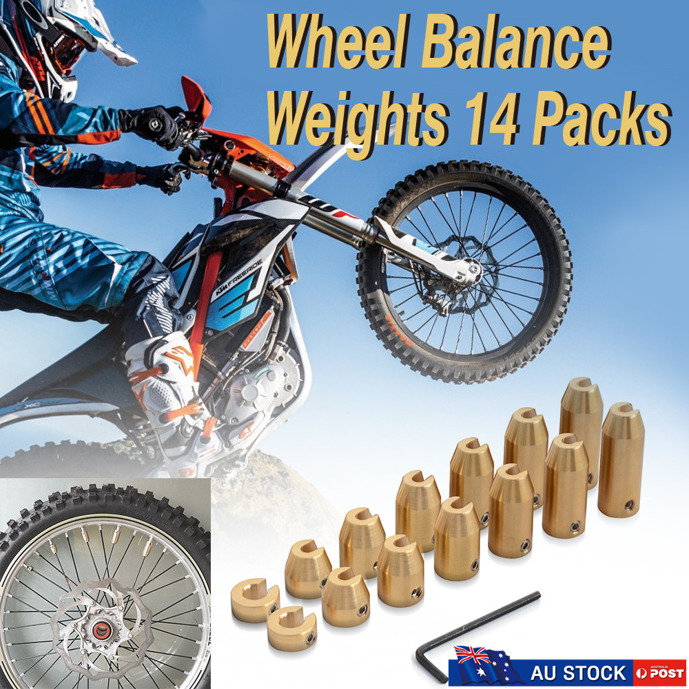 14 Piece Reusable Brass Motorcycle Wheel Balance Weights From 1/4 oz to